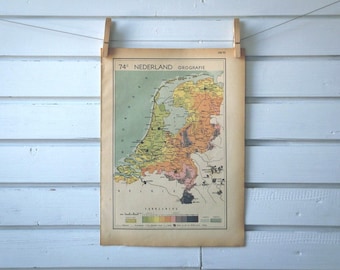 1941 Vintage Map of the Netherlands