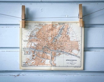 1886 Vintage Kaliningrad Map