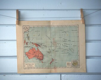 1910s Vintage Oceania Map