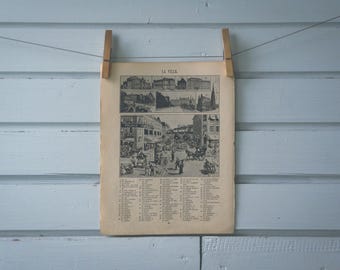 1914 Vintage City Illustration