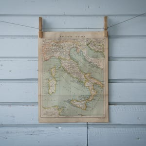 Mapa antiguo de Italia en la época romana de 1887