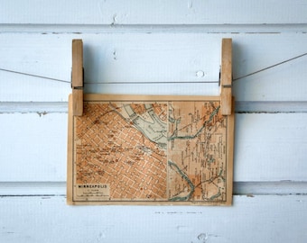 1905 Vintage Map of Minneapolis