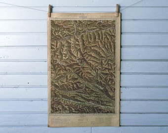 1948 Vintage South Austria Map