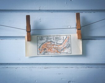 1920 Vintage Map of Vigo