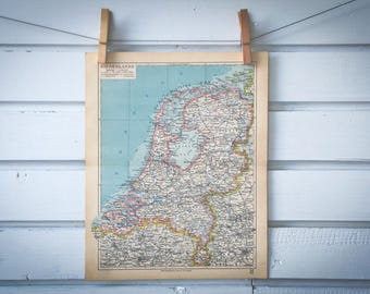 1931 Vintage Map of the Netherlands