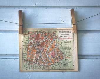 1950s Vintage Enclos-St-Laurent Map