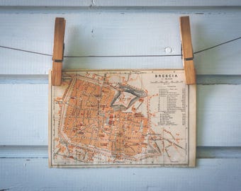 1908 Vintage Brescia Map