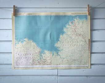 1968 Vintage Joseph Bonaparte Gulf Map