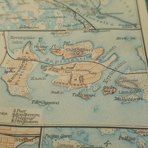 1912 Vintage Savonlinna & Kuopio Map image 6