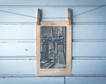 1909 Vintage Telescope Lithograph Illustration