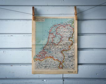 1936 Vintage Map of the Netherlands