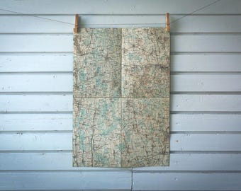 1930s Vintage South Hungary Map