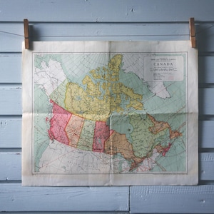 Carte du Canada vintage 1960