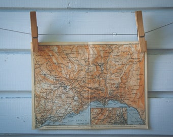 1913 Vintage Montreux & Surroundings Map