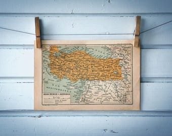 1937 Vintage Map of Turkey