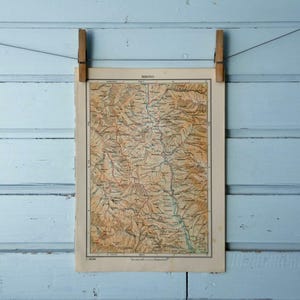 Carte vintage de Blagoevgrad-ouest de 1971