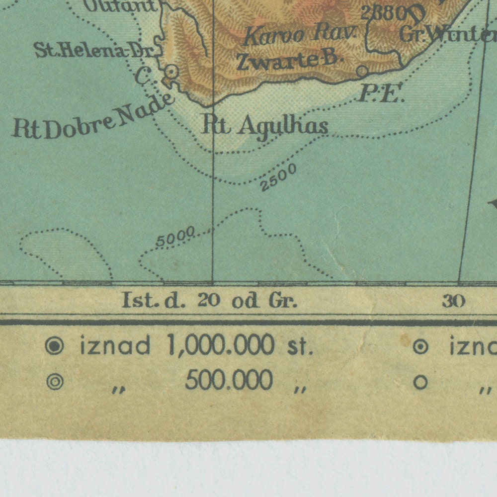 1934 Vintage Map of Africa
