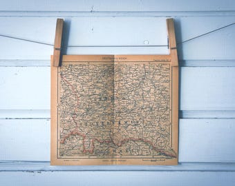 1943 Vintage South Poland Map