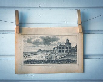1890 Vintage Ostend Lithograph Illustration
