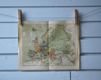 1890 Vintage Map of Europe