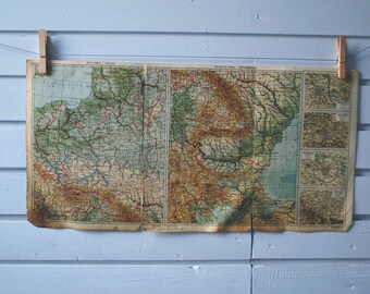 1930s Vintage East Europe Map