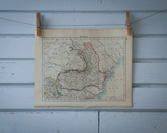 1901 Vintage Map of Romania