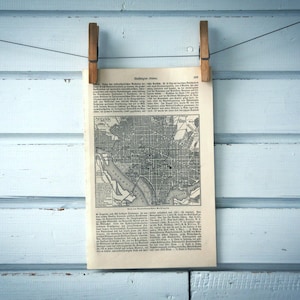 Carte vintage 1907 de Washington