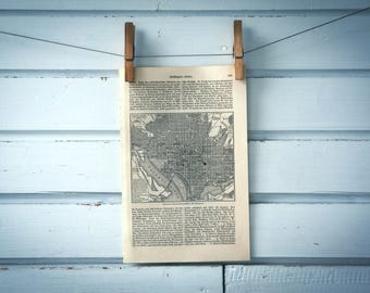1907 Vintage Map of Washington
