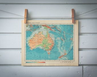 1956 Vintage Australia Map