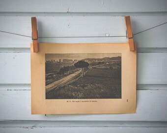 1894 Vintage Via Appia & Aqua Claudia Illustration