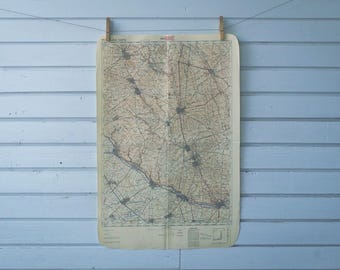 1950 Vintage Central Bačka Map
