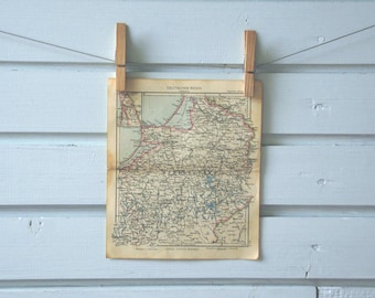 1941 Vintage North Poland & Kaliningrad Map