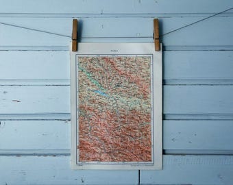 1971 Vintage Tuzla & Surroundings Map