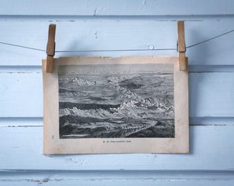 1888 Vintage Andes Lithograph Illustration