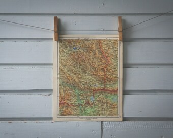 1961 Vintage Southeast Macedonia Map