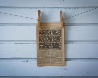 1921 Vintage Savate Boxing Illustration
