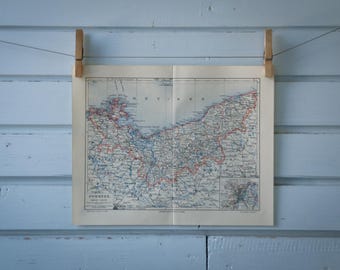 1907 Vintage Pomerania Map