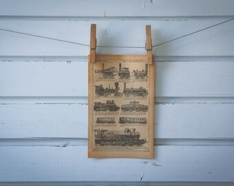1921 Vintage Locomotives Illustration