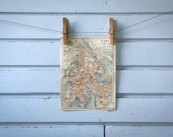 1931 Vintage Map of Siena