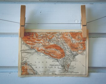 1913 Vintage Map of Pallanza