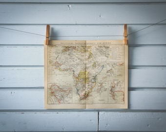1887 Vintage Map of Africa