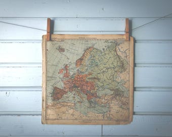 1908 Vintage Map of Europe