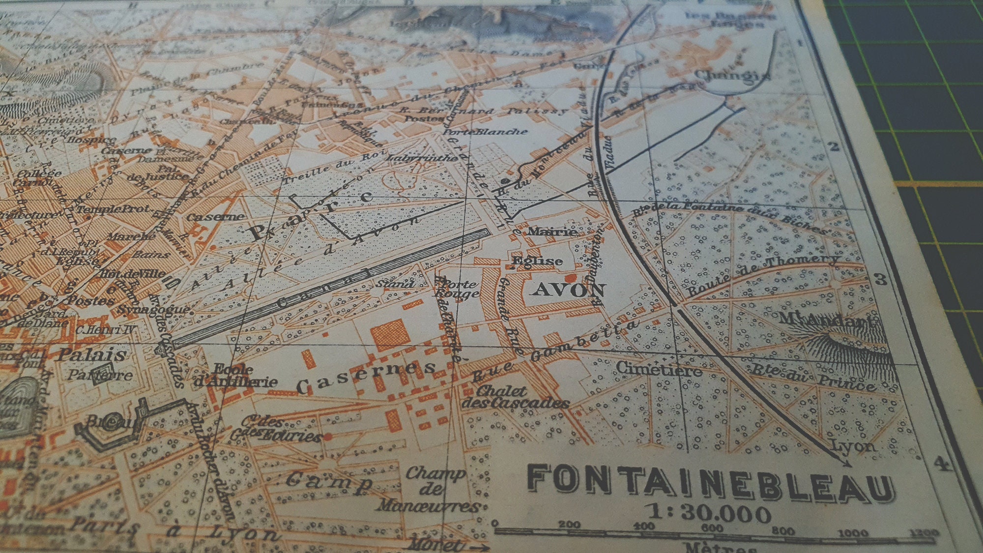 1923 Vintage Map of Fontainebleau - Il Fullxfull.3746394341 Hpf1