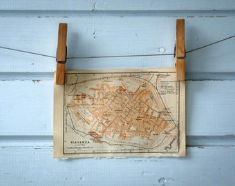 1931 Vintage Piacenza Map