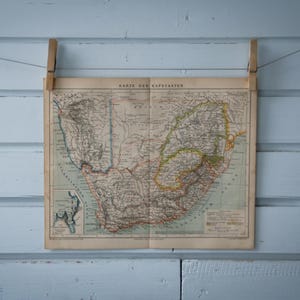 1887 Vintage South Africa Map