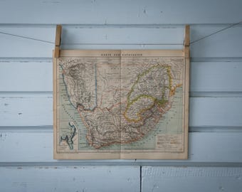 1887 Vintage South Africa Map
