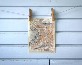 1931 Vintage Trieste Map