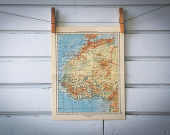 1956 Vintage West Africa Map