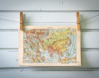 1926 Vintage Map of Asia