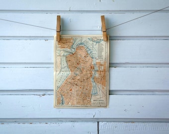 1905 Vintage Map of Boston